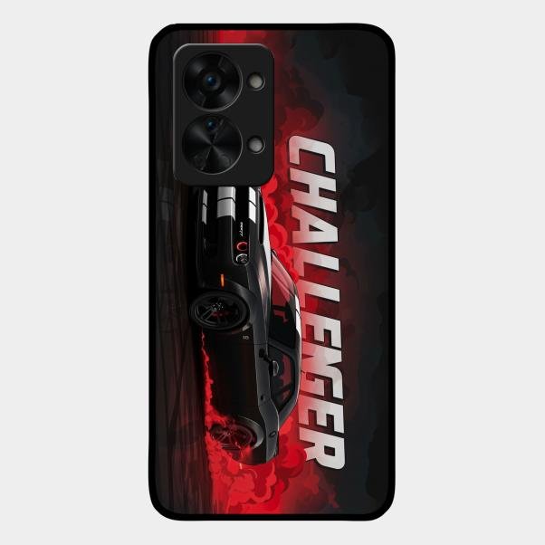 Dodge Challenger Glass Case Cover For Oneplus Nord 2T 5G