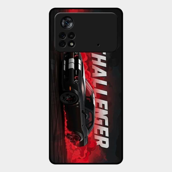 Dodge Challenger Glass Case Cover For Poco X4 Pro 5G