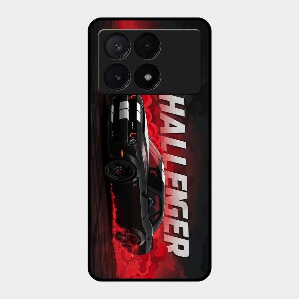Dodge Challenger Glass Case Cover For Poco X6 Pro 5G