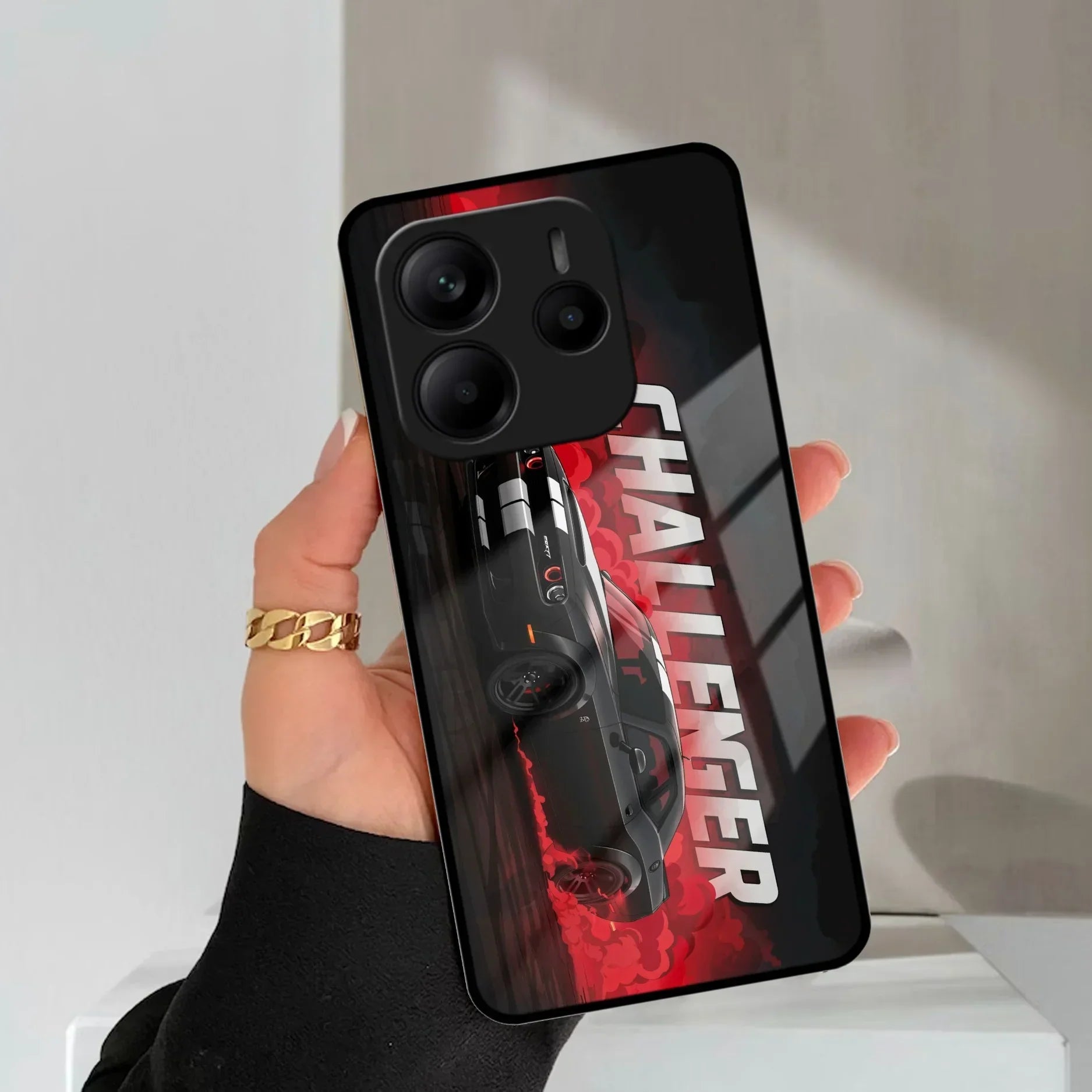 Dodge Challenger Glass Case Cover For Redmi - ShopOnCliQ