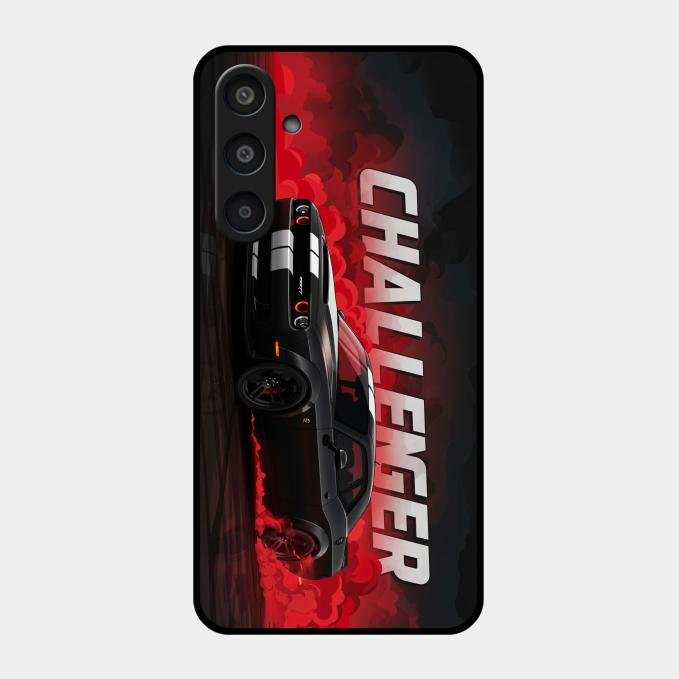 Dodge Challenger Glass Case Cover For Samsung Galaxy M35 5G