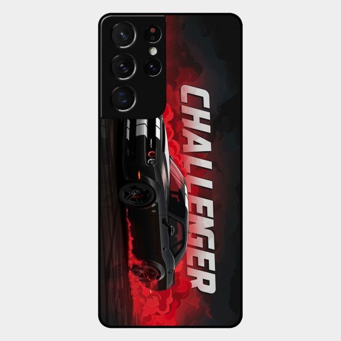 Dodge Challenger Glass Case Cover For Samsung Galaxy S21 Ultra