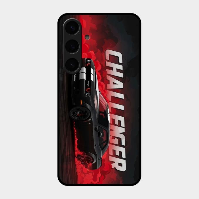 Dodge Challenger Glass Case Cover For Samsung Galaxy S24 Plus 5G