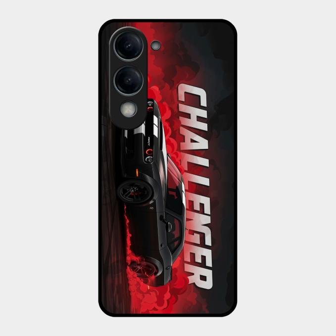 Dodge Challenger Glass Case Cover For Vivo T4 Lite 5G