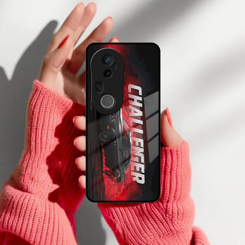 Dodge Challenger Glass Case Cover For Vivo - ShopOnCliQ