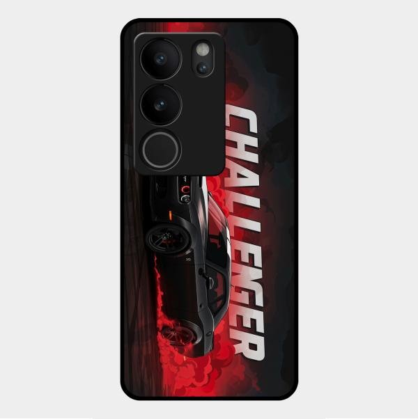 Dodge Challenger Glass Case Cover For Vivo V29 Pro 5G