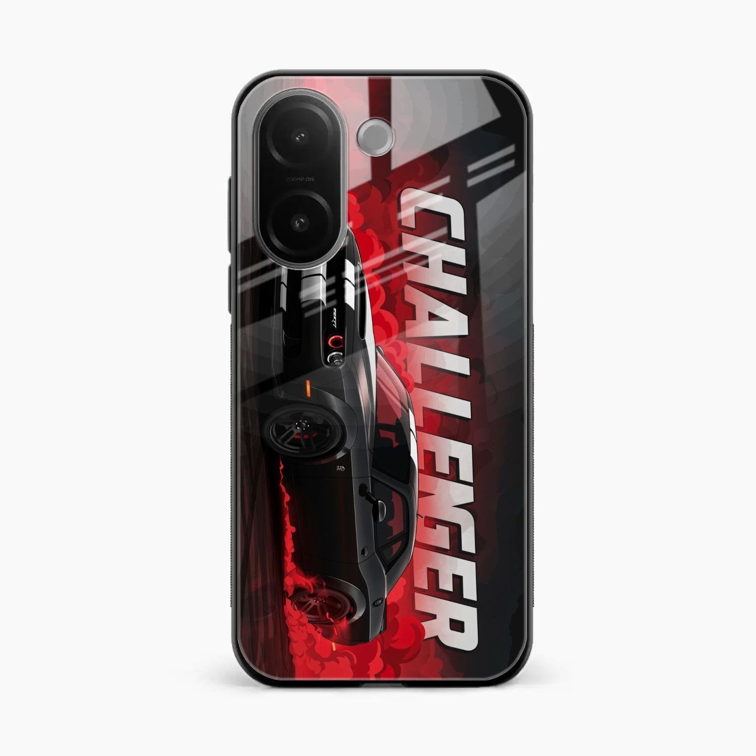 Dodge Challenger Glass Case Cover For Vivo V60e 5G