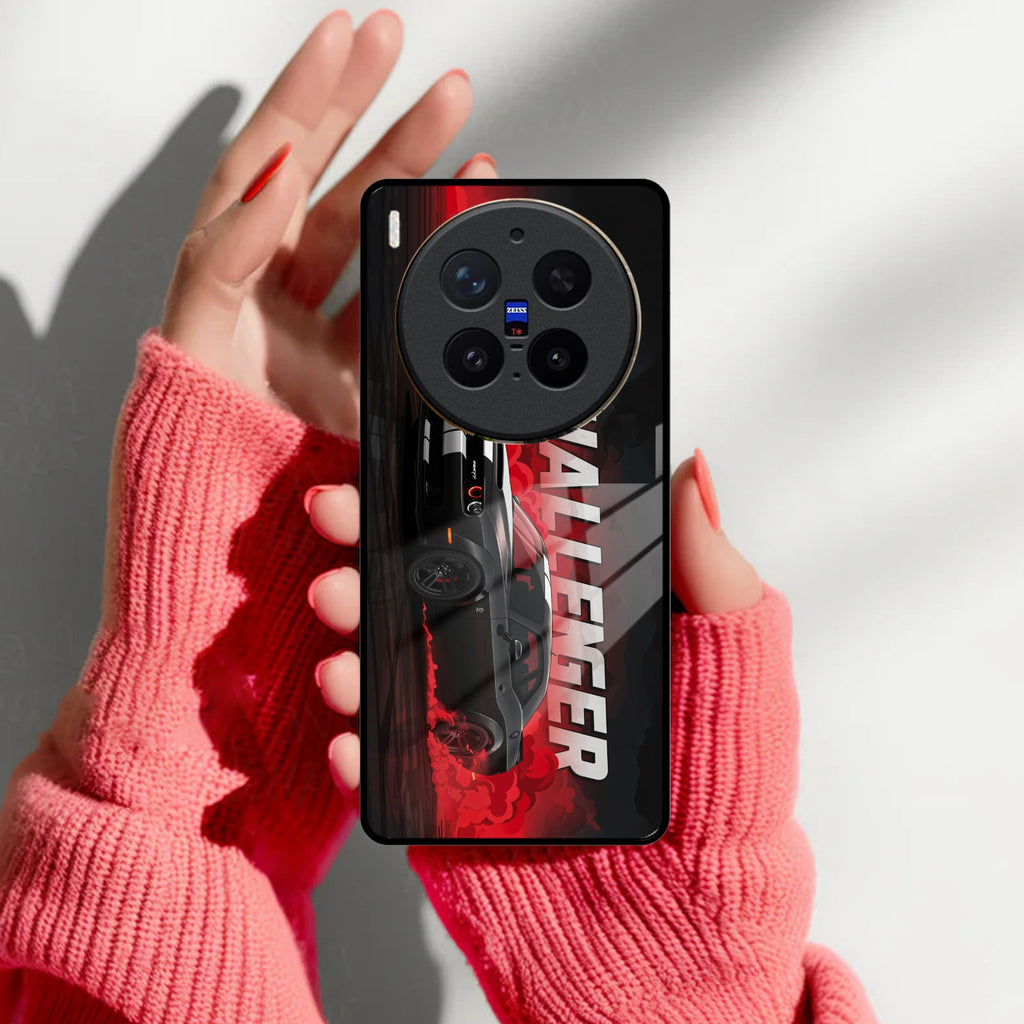 Dodge Challenger Glass Case Cover For Vivo