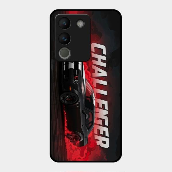 Dodge Challenger Glass Case Cover For Vivo Y200 5G