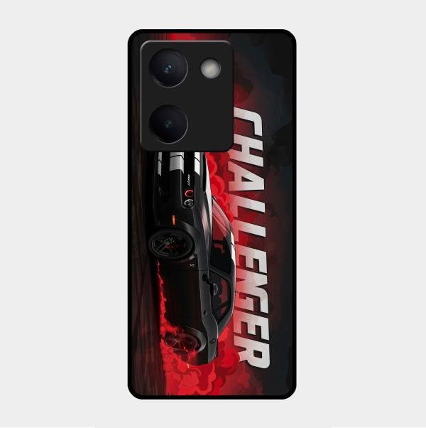Dodge Challenger Glass Case Cover For Vivo Y200 Pro 5G