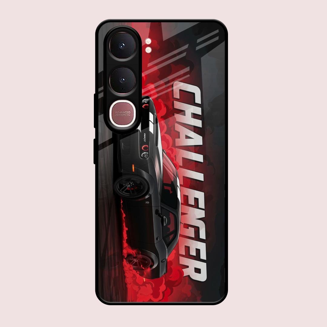 Dodge Challenger Glass Case Cover For Vivo Y31 5G
