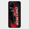 Dodge Challenger Glass Case Cover For Vivo Y33T