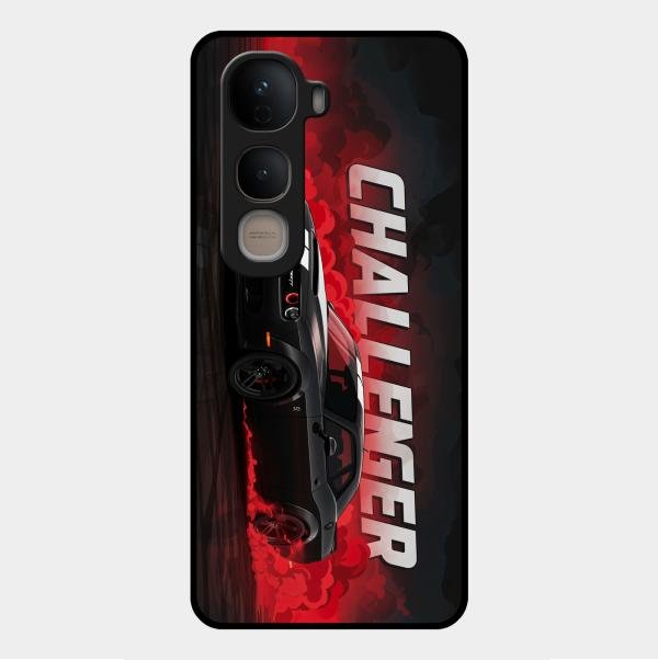 Dodge Challenger Glass Case Cover For Vivo Y400 5G