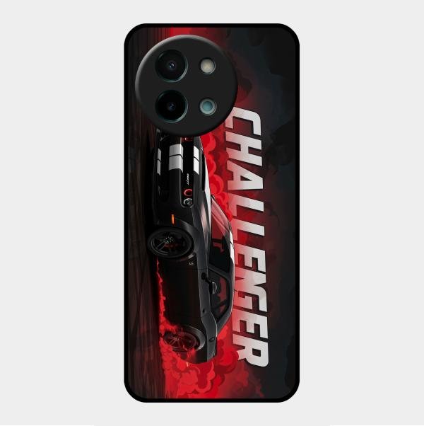 Dodge Challenger Glass Case Cover For Vivo Y58 5G