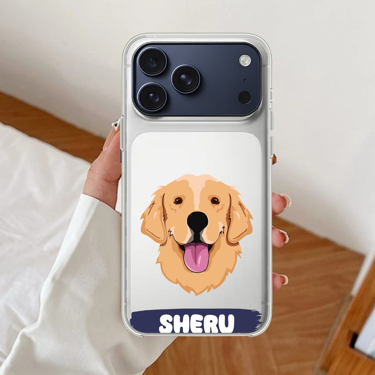 Dog Lovers Customize Transparent Silicon Case For iPhone