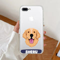 Dog Lovers Customize Transparent Silicon Case For iPhone 7 Plus / iPhone 8 Plus