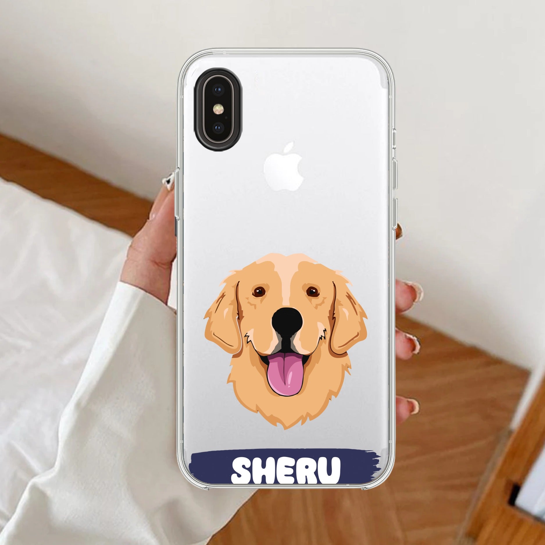 Dog Lovers Customize Anti Yellow Clear Case For iPhone XR