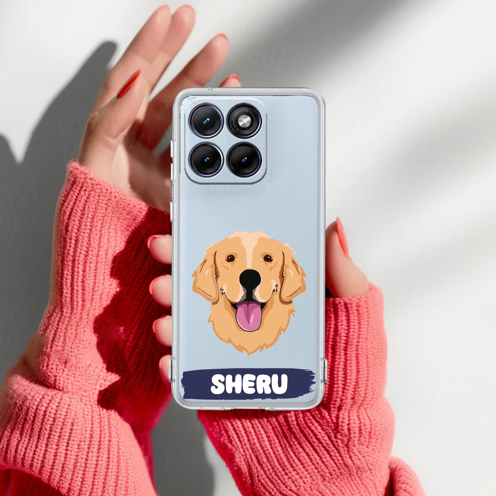 Dog Lovers Customize Transparent Silicon Case For Motorola