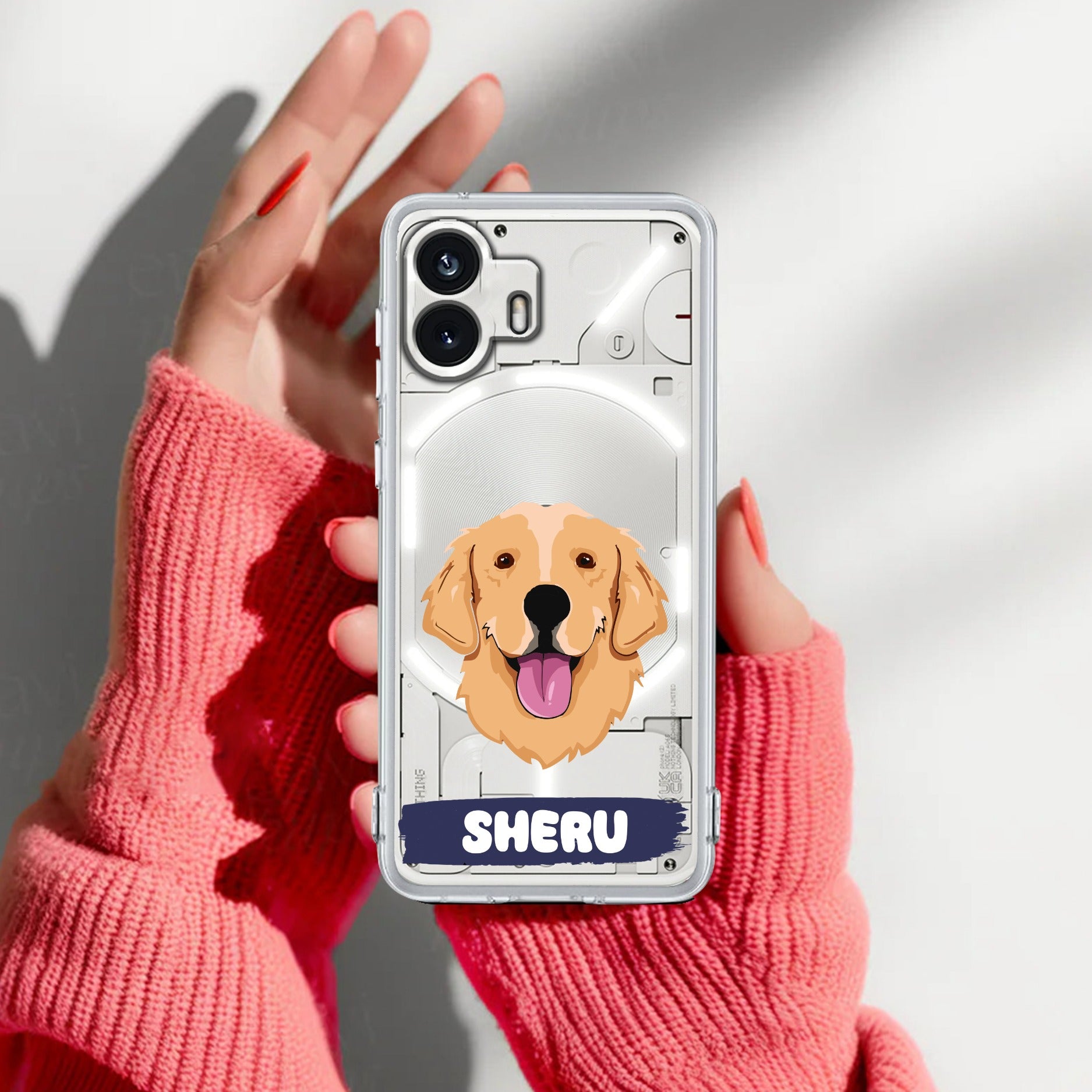 Dog Lovers Customize Transparent Silicon Case For Nothing Phone 2