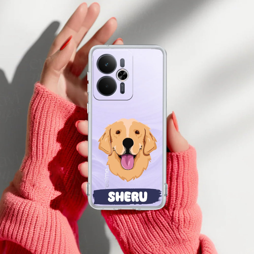 Dog Lovers Customize Transparent Silicon Case For Realme/Narzo