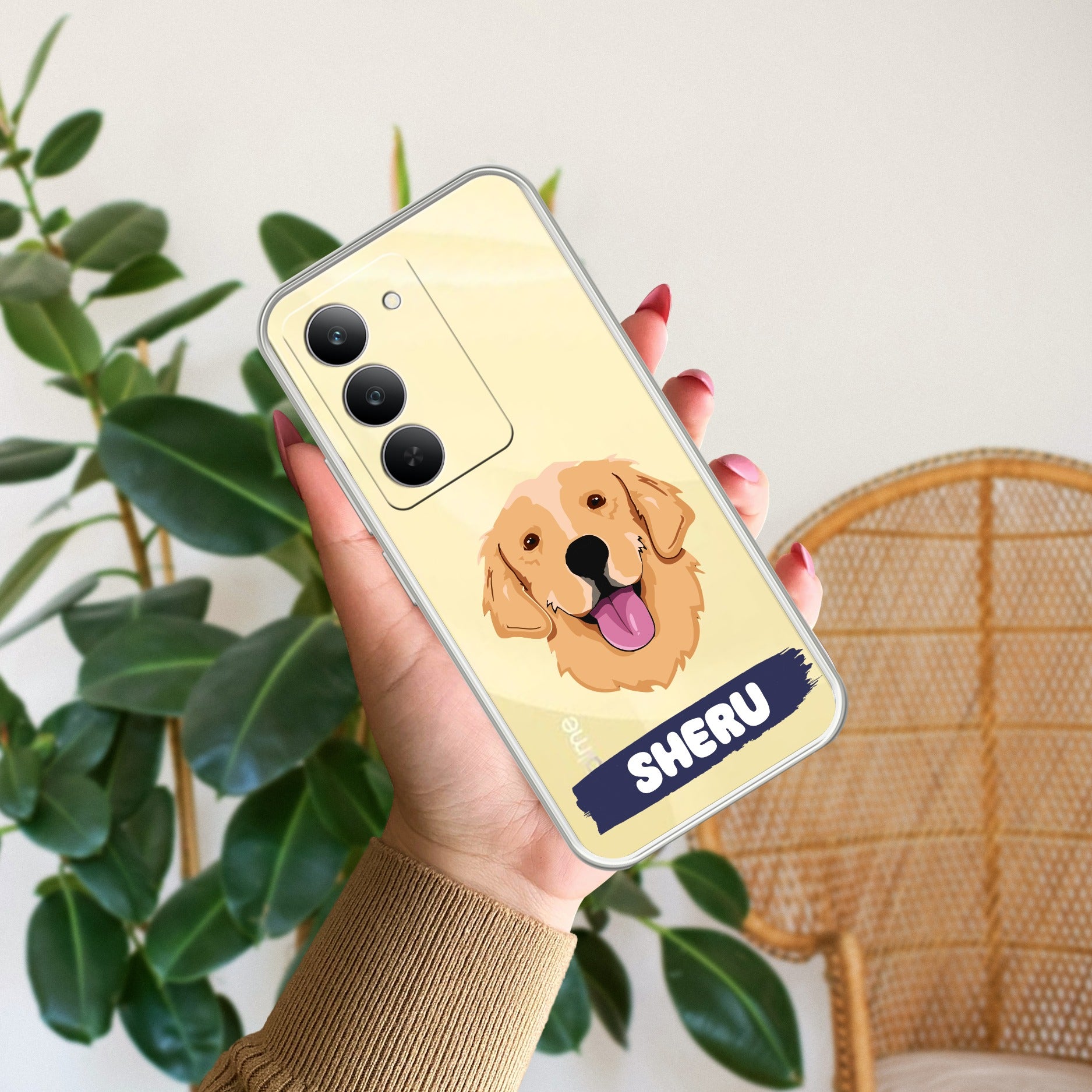 Dog Lovers Customize Anti Yelllow Case For Realme 14x 5G