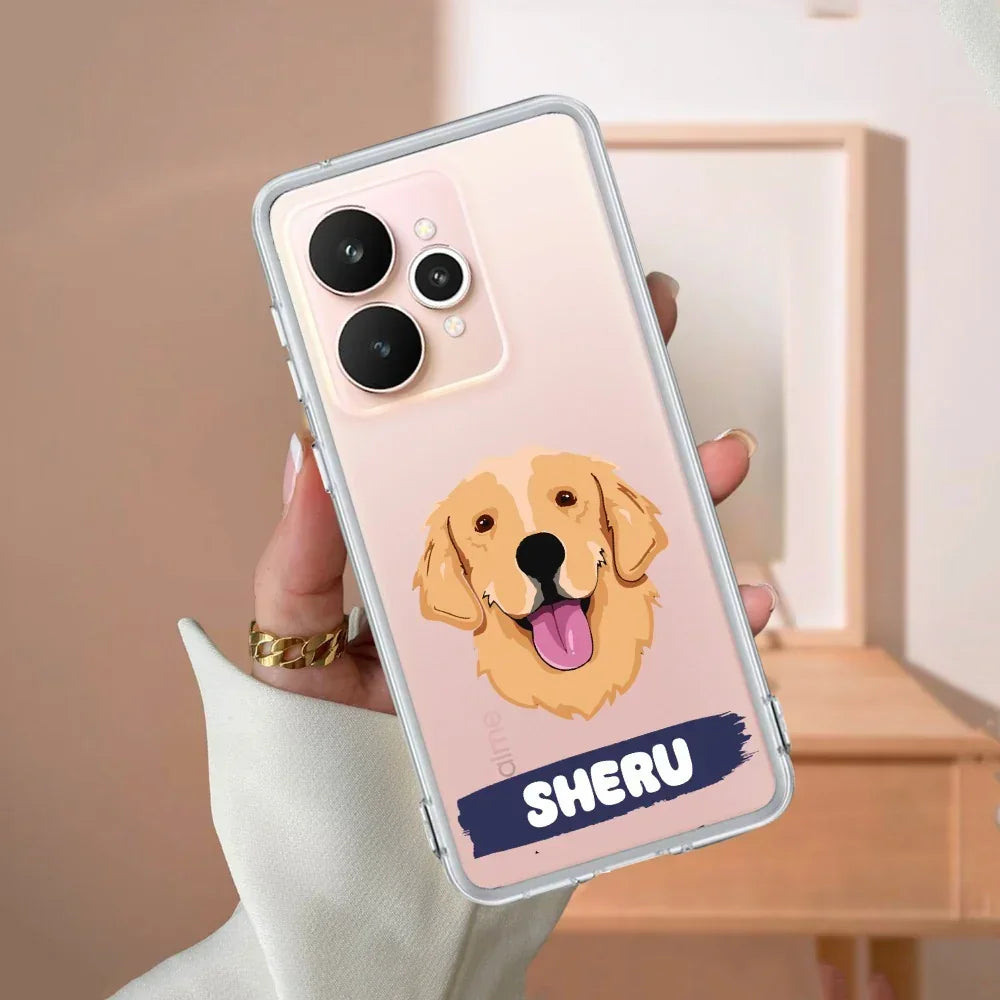 Dog Lovers Customize Transparent Silicon Case For Realme GT 7T 5G