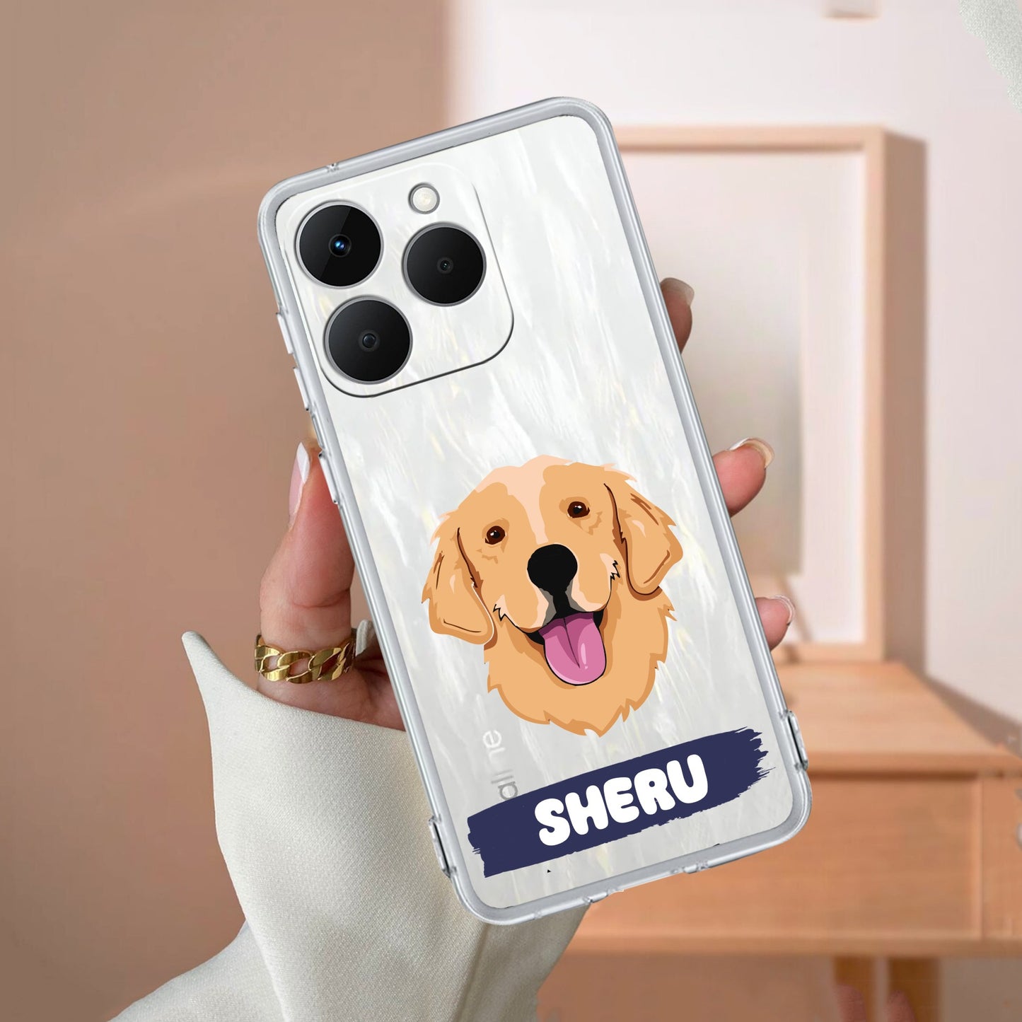 Dog Lovers Customize Transparent Silicon Case For Realme/Narzo