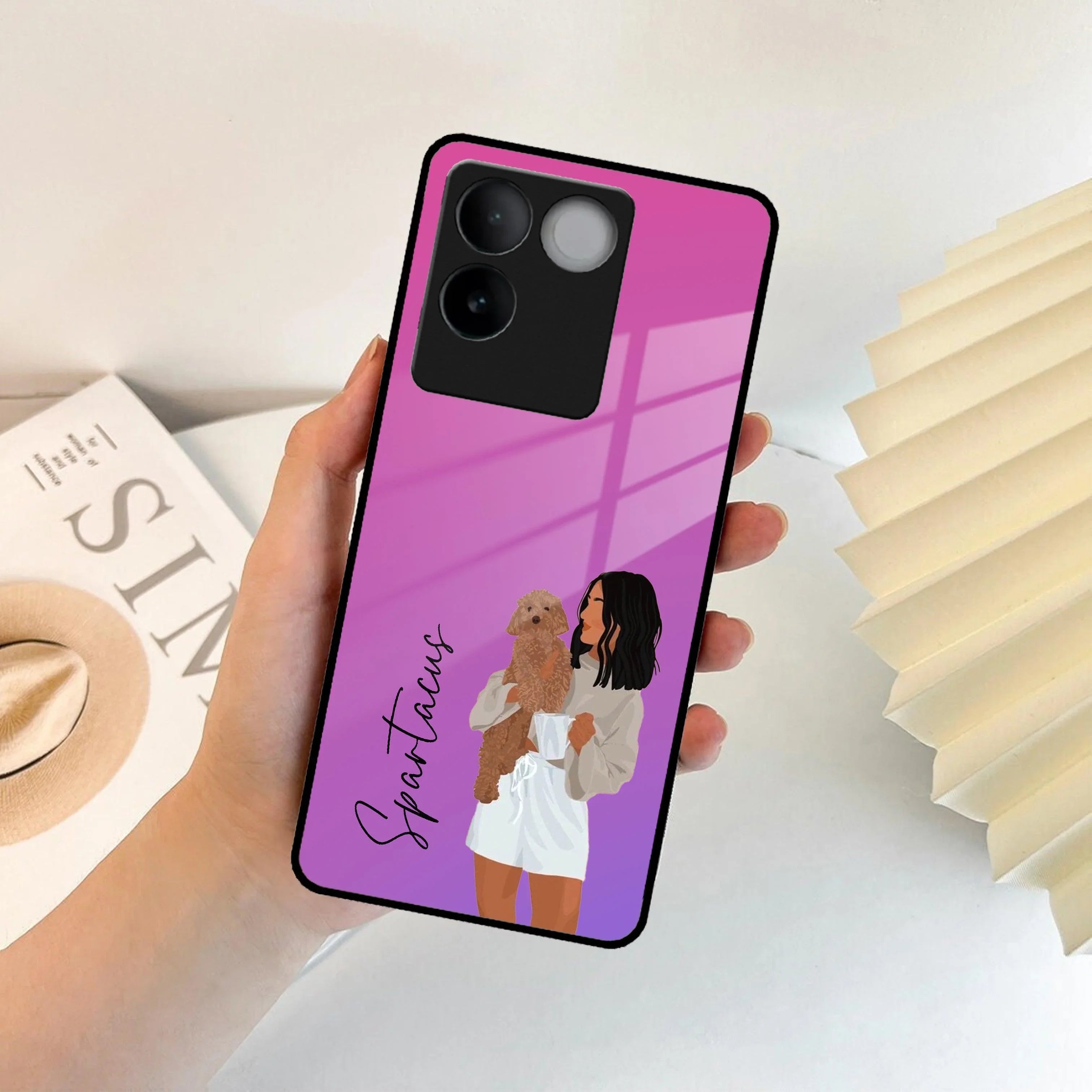 Customize Pet Name Glass Case For iQOO - ShopOnCliQ