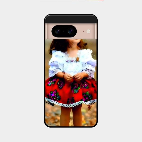Doll Design Glossy Metal Case Cover For Google Pixel 8 5G