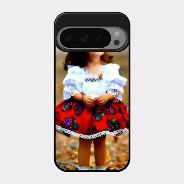 Doll Design Glossy Metal Case Cover For Google Pixel 9 Pro 5G