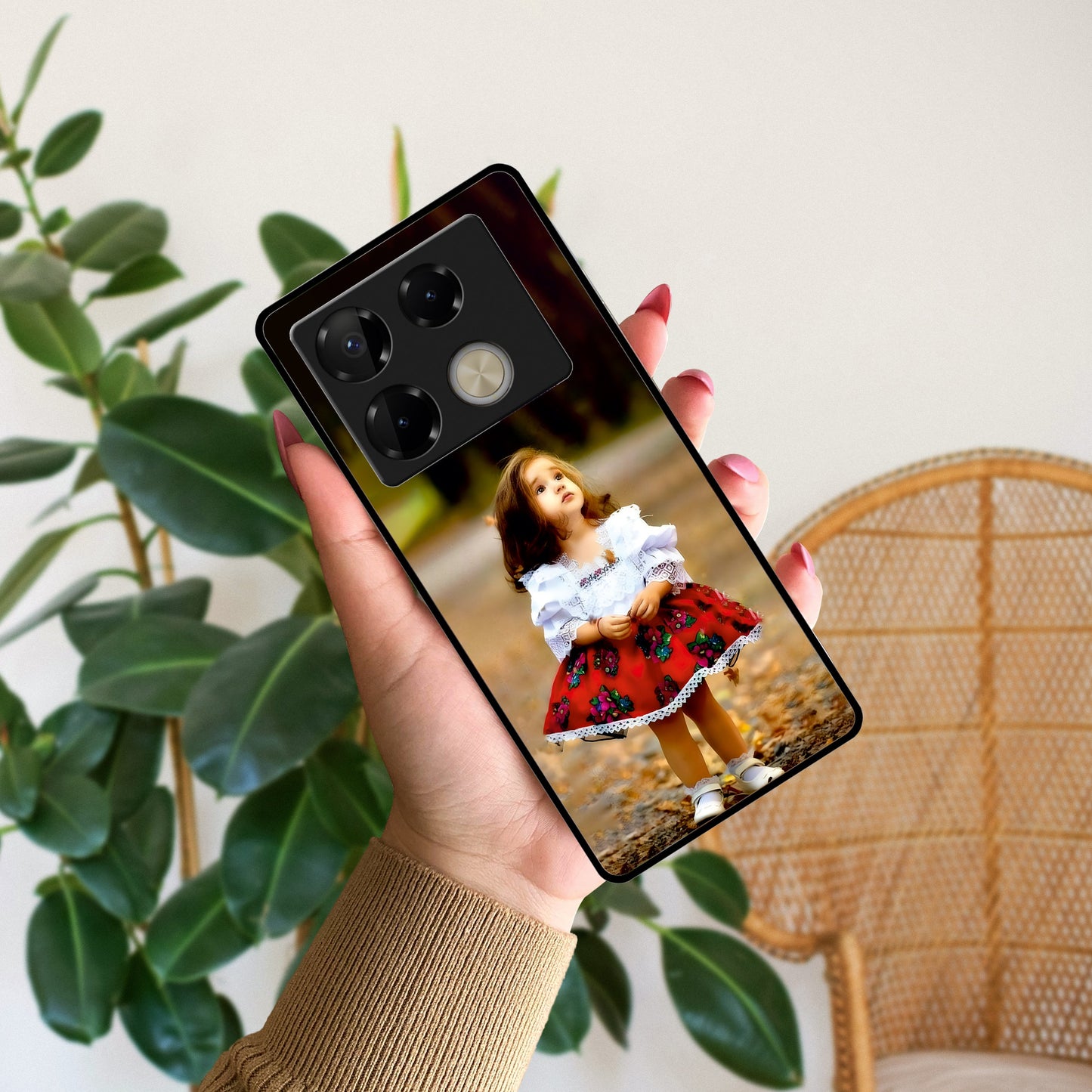 Doll Design Glossy Metal Case Cover For Infinix