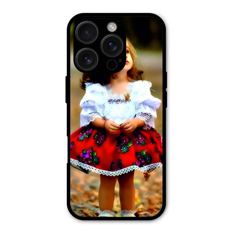Doll Design Glossy Metal Case Cover For iPhone 16 Pro