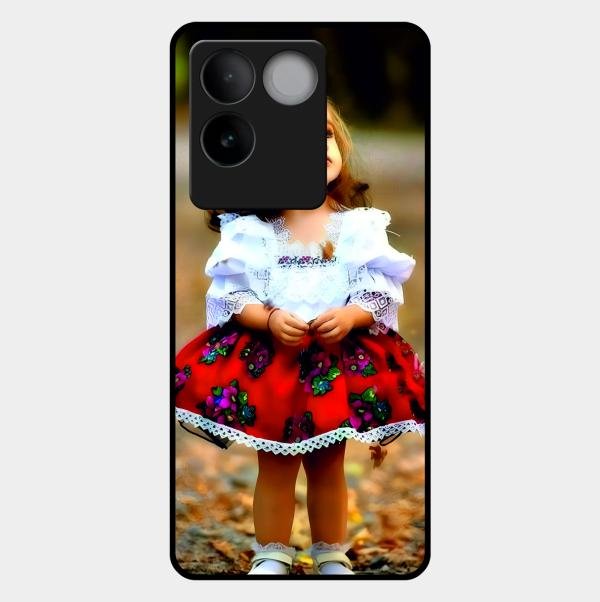 Doll Design Glossy Metal Case Cover For Iqoo Z7 Pro 5G