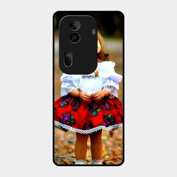 Doll Design Glossy Metal Case Cover For Oppo Reno 11 Pro 5G