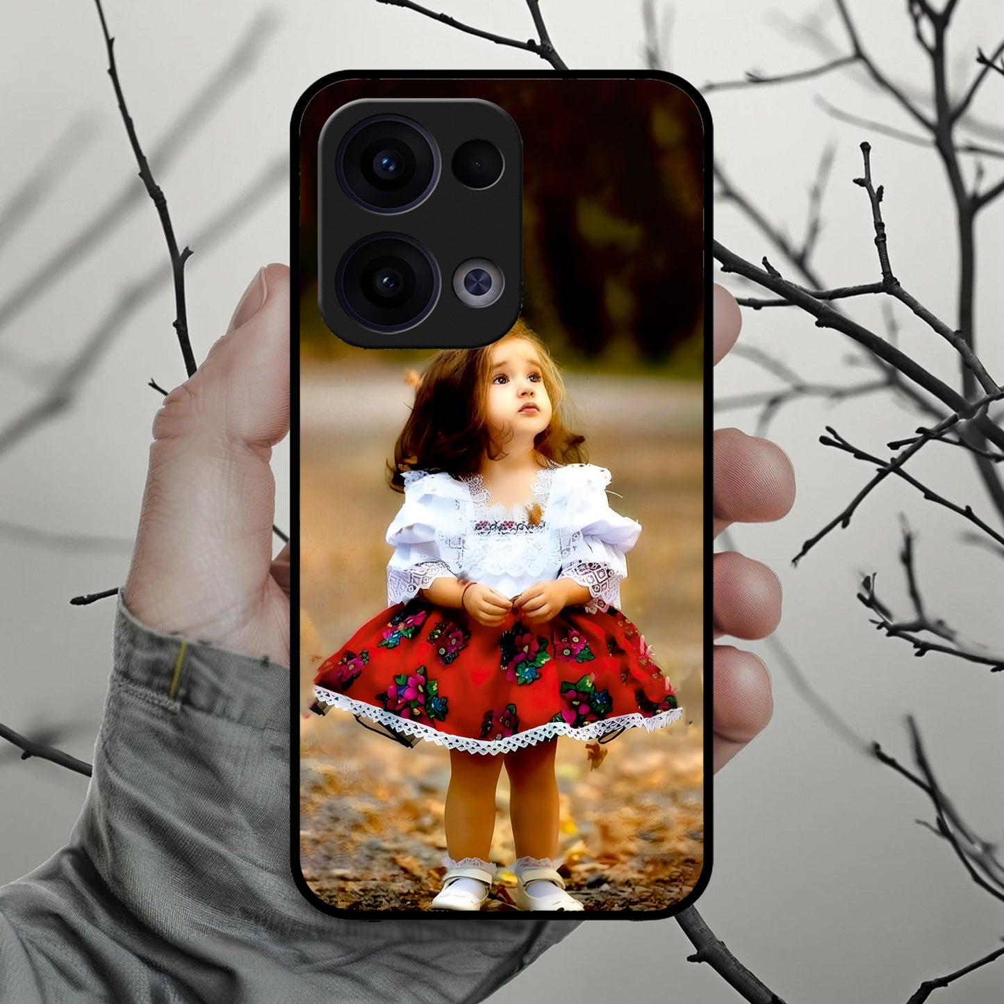 Doll Design Glossy Metal Case Cover For Oppo