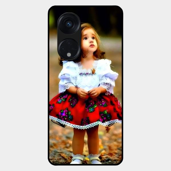 Doll Design Glossy Metal Case Cover For Oppo Reno 8T 5G