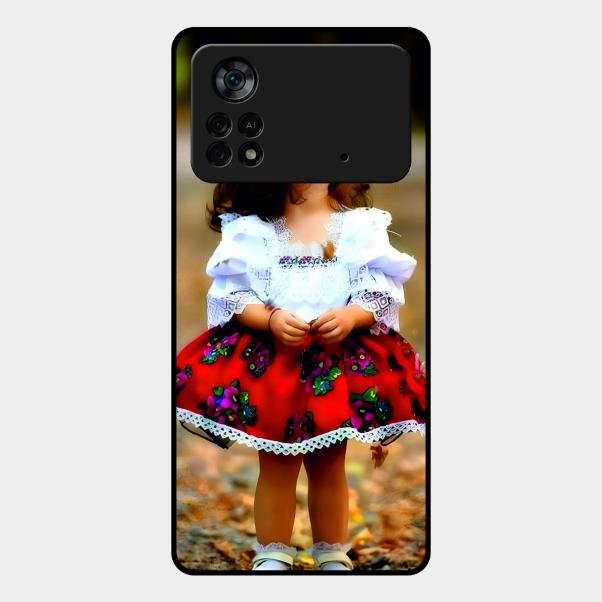 Doll Design Glossy Metal Case Cover For Poco X4 Pro 5G