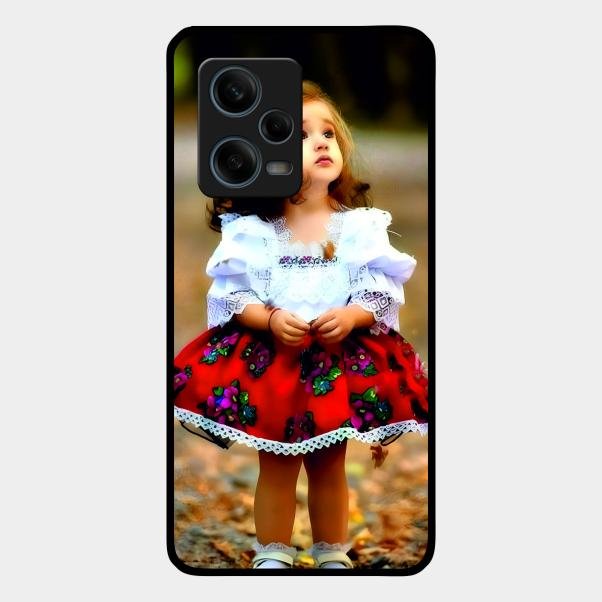 Doll Design Glossy Metal Case Cover For Redmi Note 12 Pro 5G