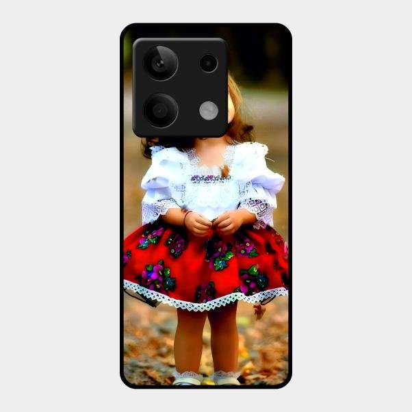 Doll Design Glossy Metal Case Cover For Redmi Note 13 5G