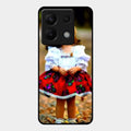 Doll Design Glossy Metal Case Cover For Redmi Note 13 Pro 5G