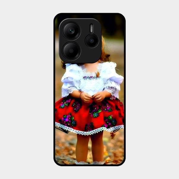 Doll Design Glossy Metal Case Cover For Redmi Note 14 5G