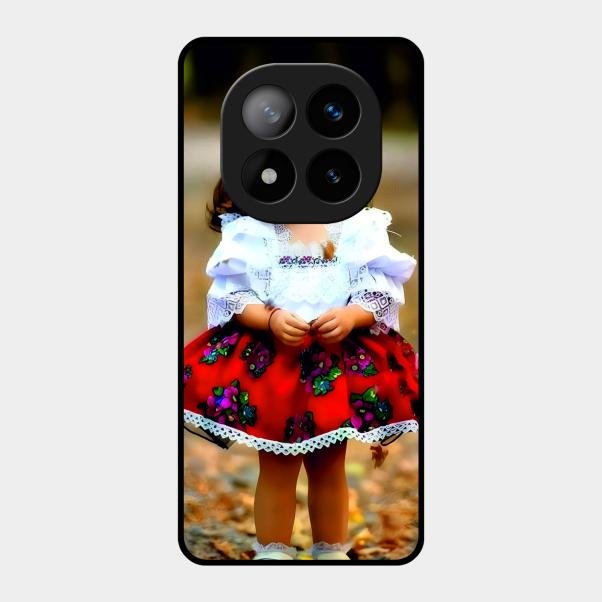 Doll Design Glossy Metal Case Cover For Redmi Note 14 Pro Plus 5G