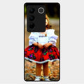Doll Design Glossy Metal Case Cover For Vivo V27 5G