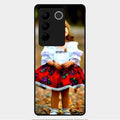 Doll Design Glossy Metal Case Cover For Vivo V27 Pro 5G