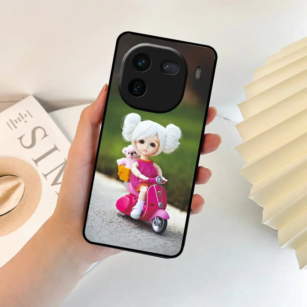 Doll Ridings Glossy Metal Case Cover For iQOO - ShopOnCliQ