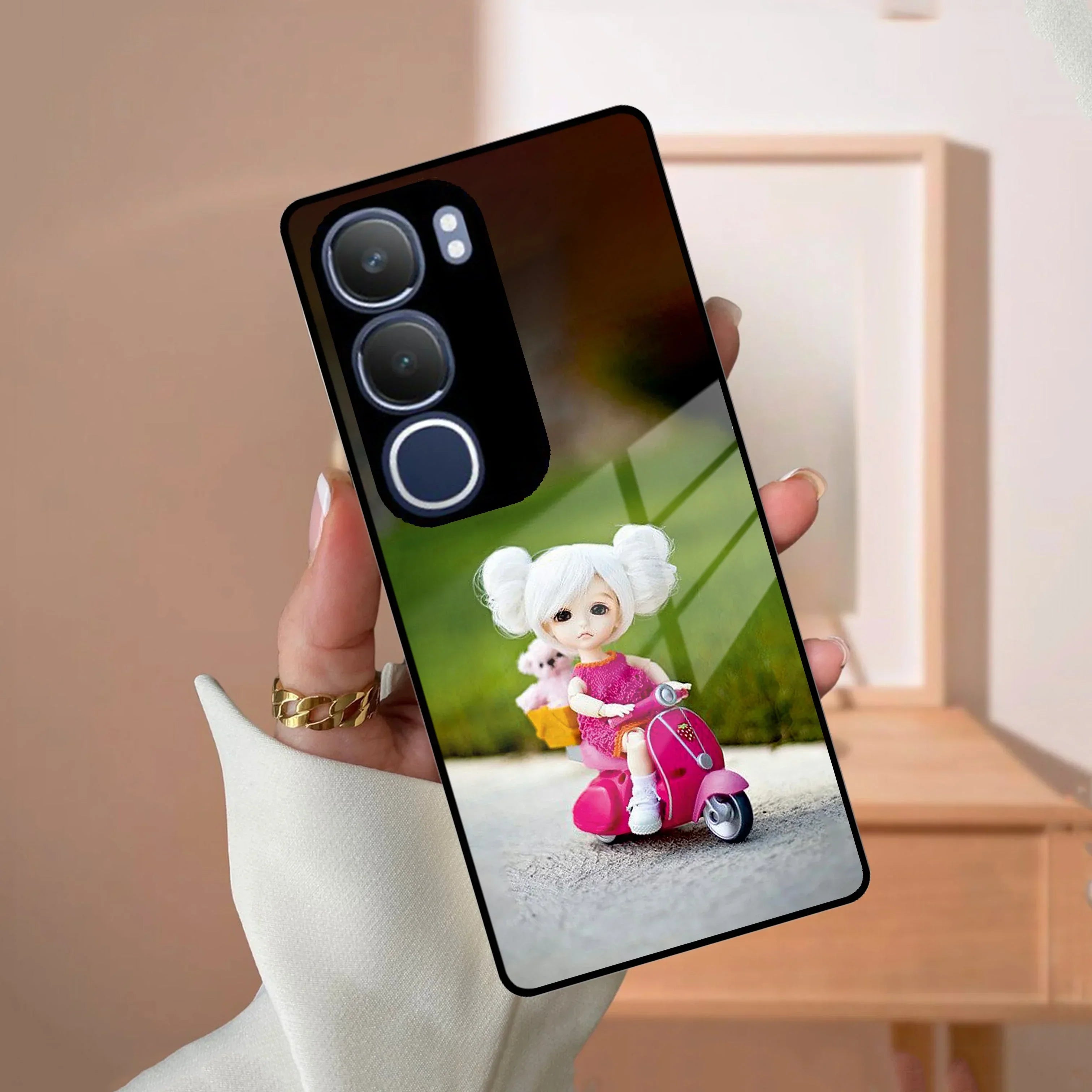 Doll Ridings Glossy Metal Case Cover For Vivo - ShopOnCliQ