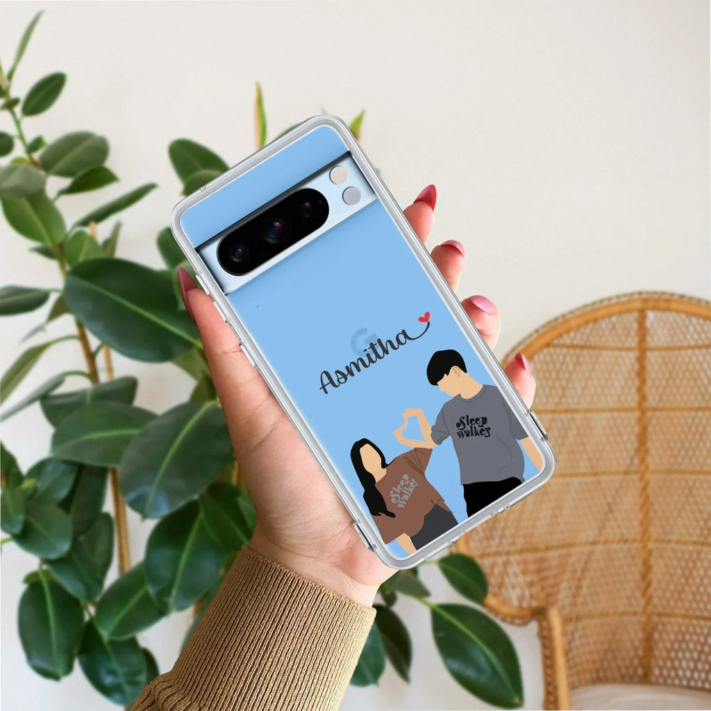 Dreamy Duo Customize Transparent Silicon Case For Google Pixel 8 Pro 5G
