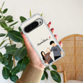 Dreamy Duo Customize Transparent Silicon Case For Google Pixel 9 Pro XL