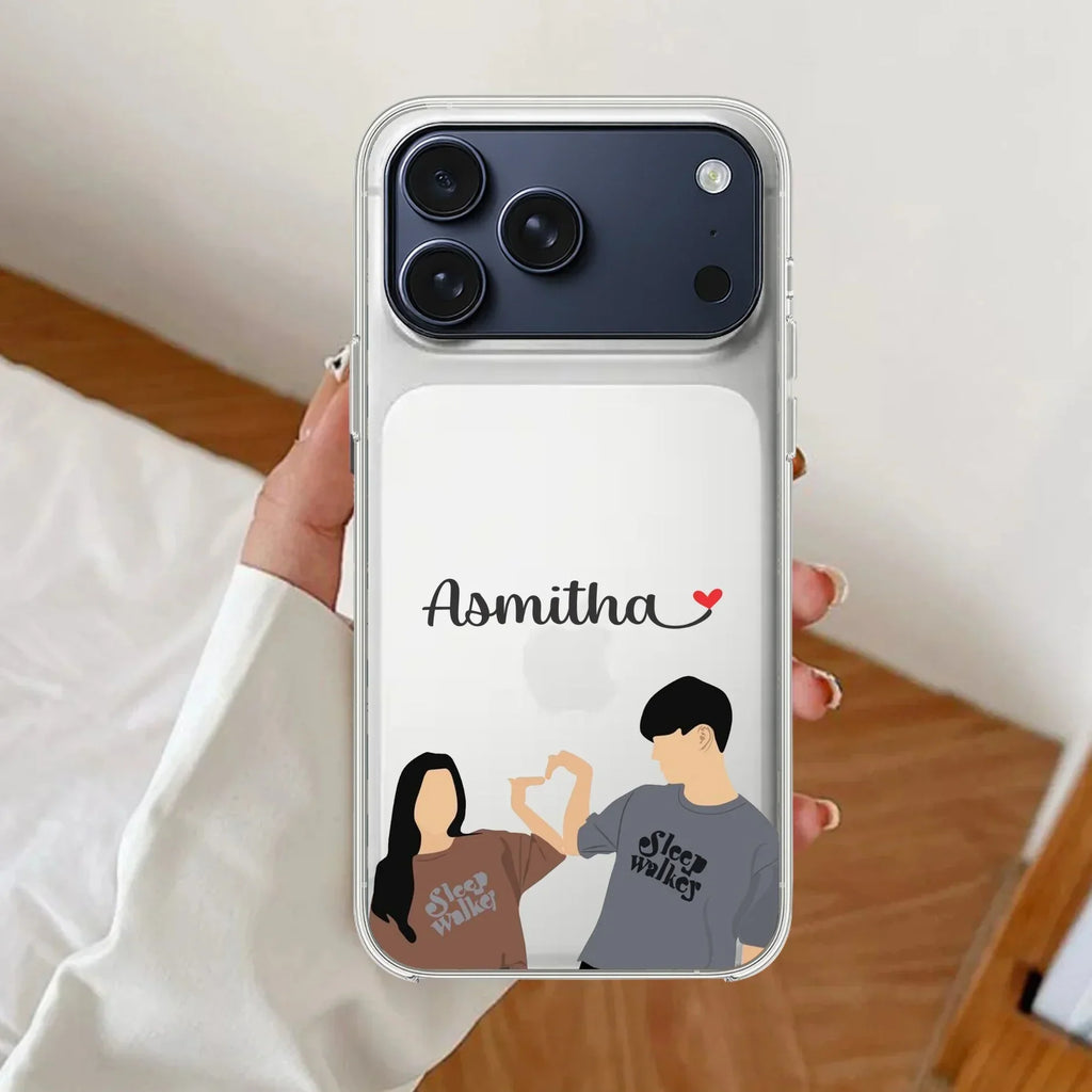 Dreamy Duo Customize Transparent Silicon Case For iPhone 13 Pro
