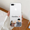 Dreamy Duo Customize Transparent Silicon Case For iPhone 7 Plus / iPhone 8 Plus